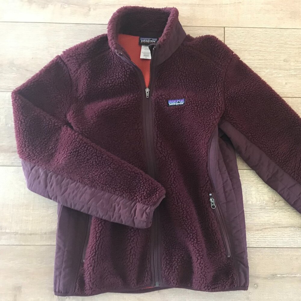 Patagonia Retro Pile Synchilla Fleece Jacket- Dark Cranberry - Wms LG